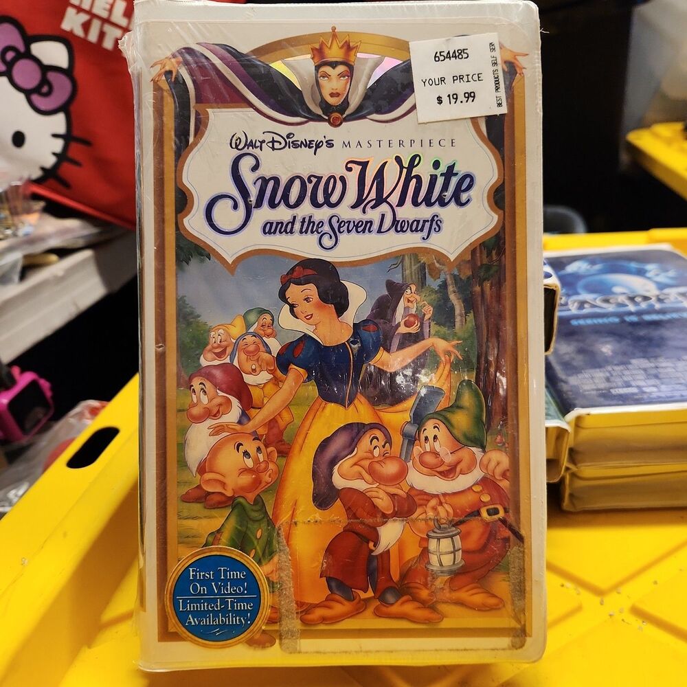 Sealed Snow White And The Seven Dwarfs Walt Disney Masterpiece Collection VHS